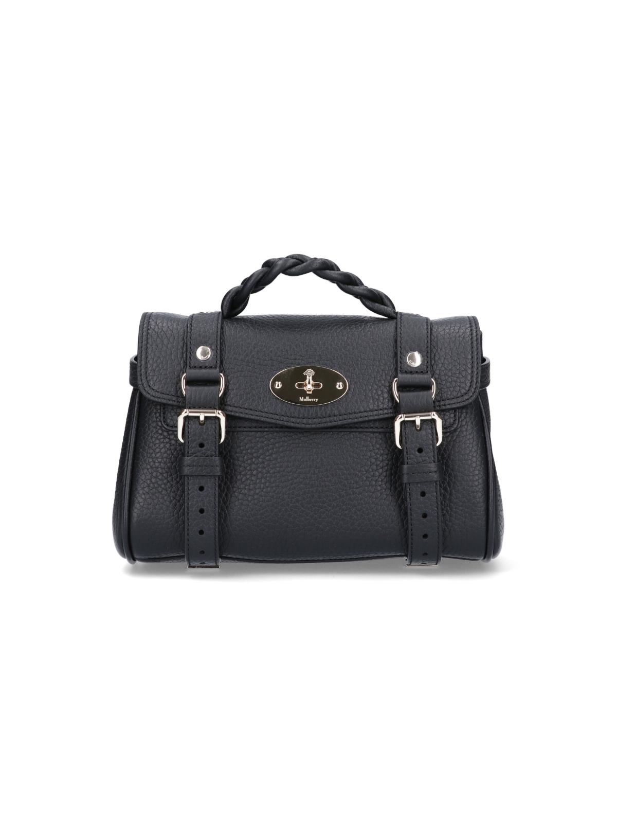 mulberry bags black bovine leather - women