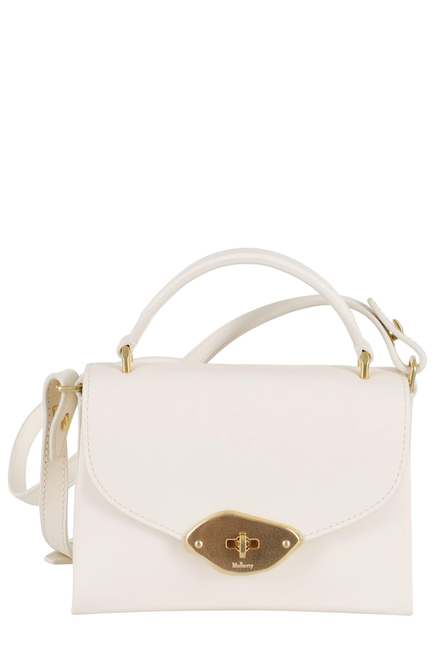 mulberry small lana top handle high gloss leather