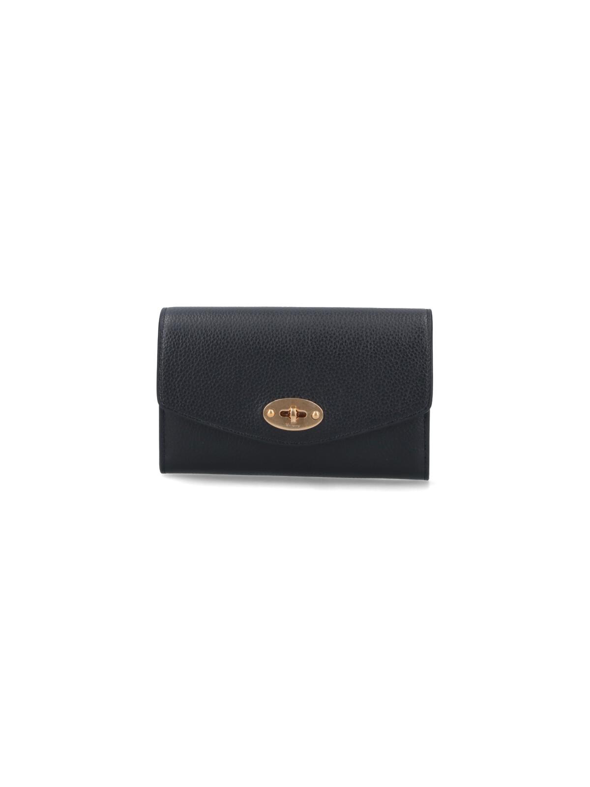 mulberry wallets black bovine leather - women