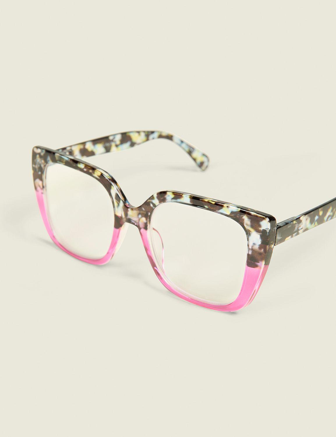 multi-tone ombre square reader glasses