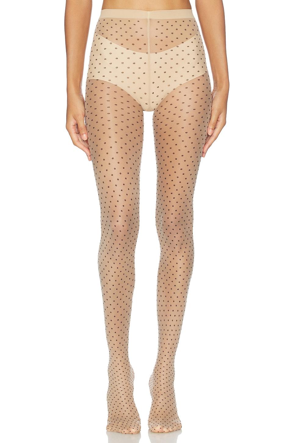 multicolored dot tights