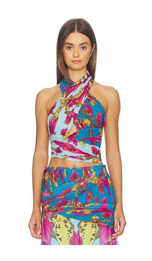 muma world amazonian orchid andressa top in blue.