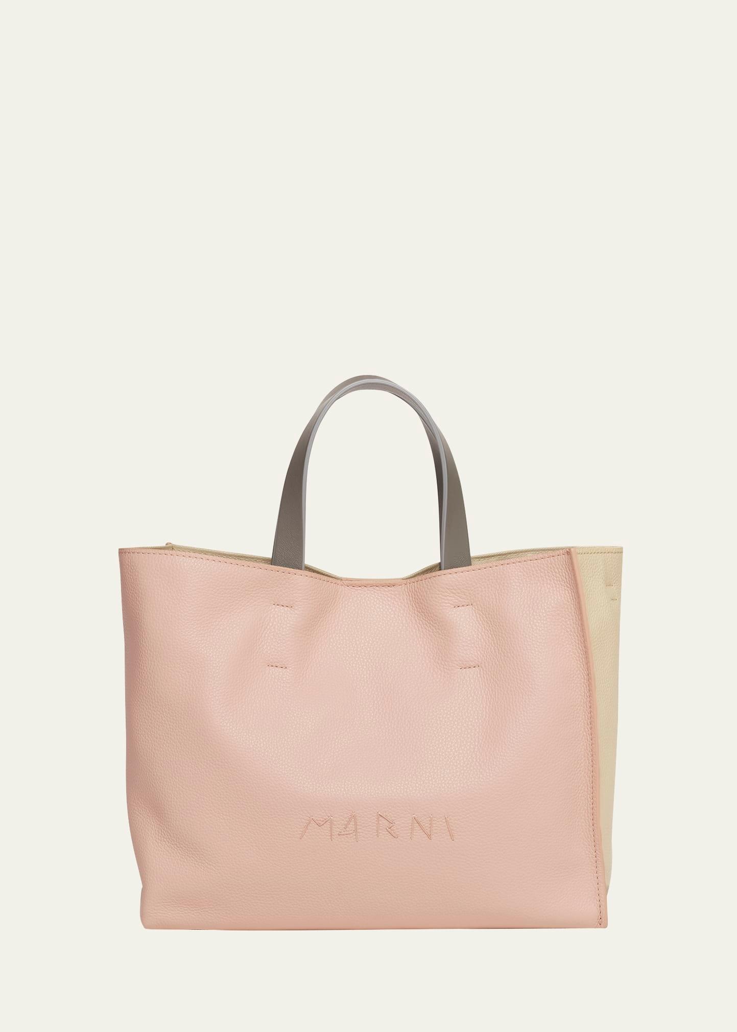 museo small east-west colorblock leather tote bag