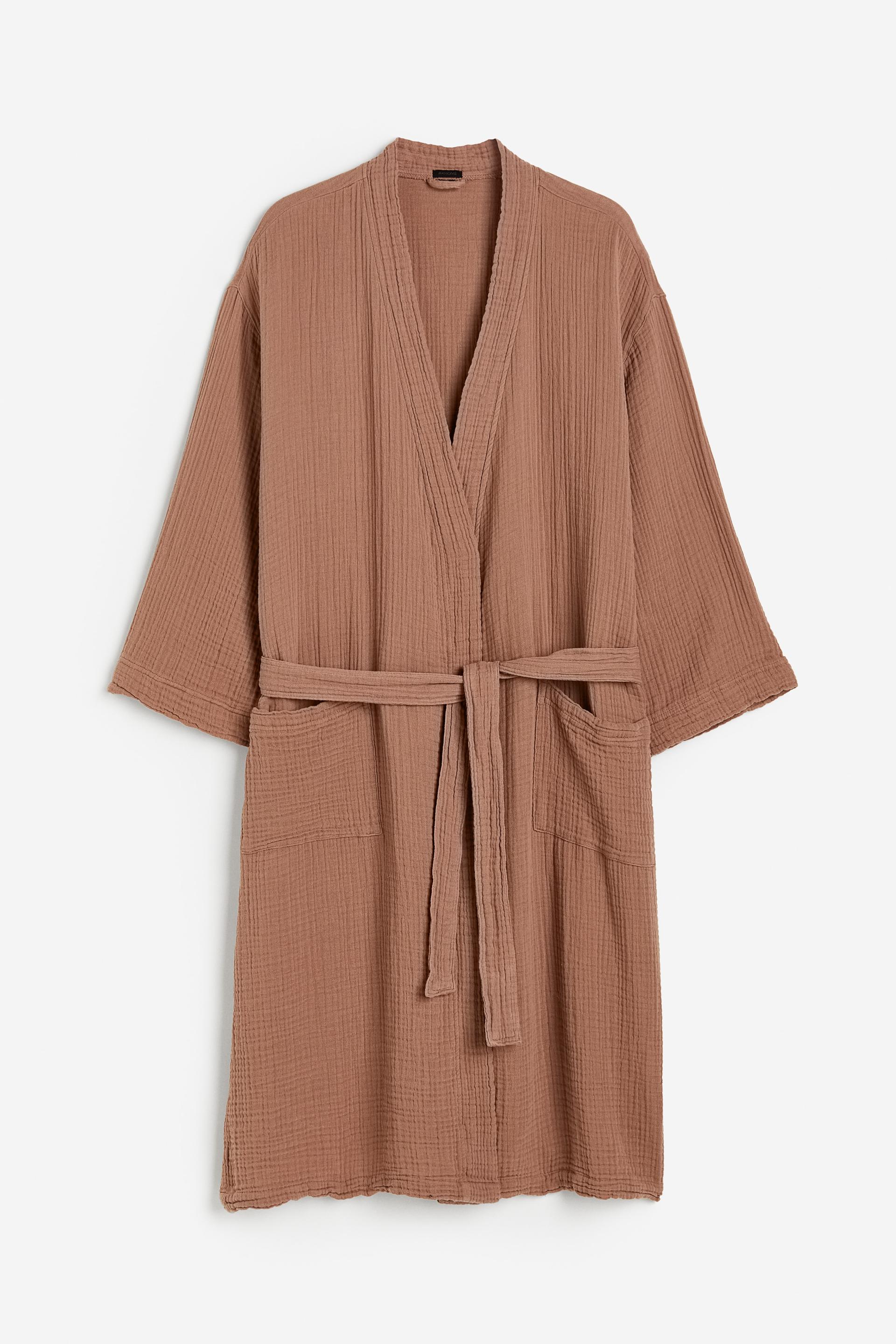 muslin bathrobe