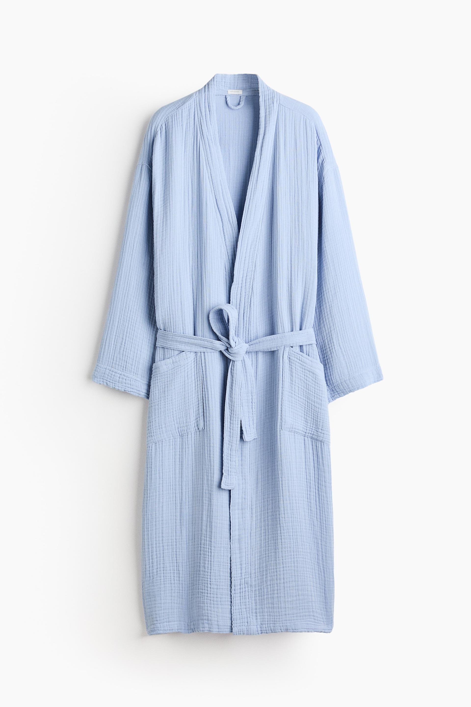 muslin bathrobe