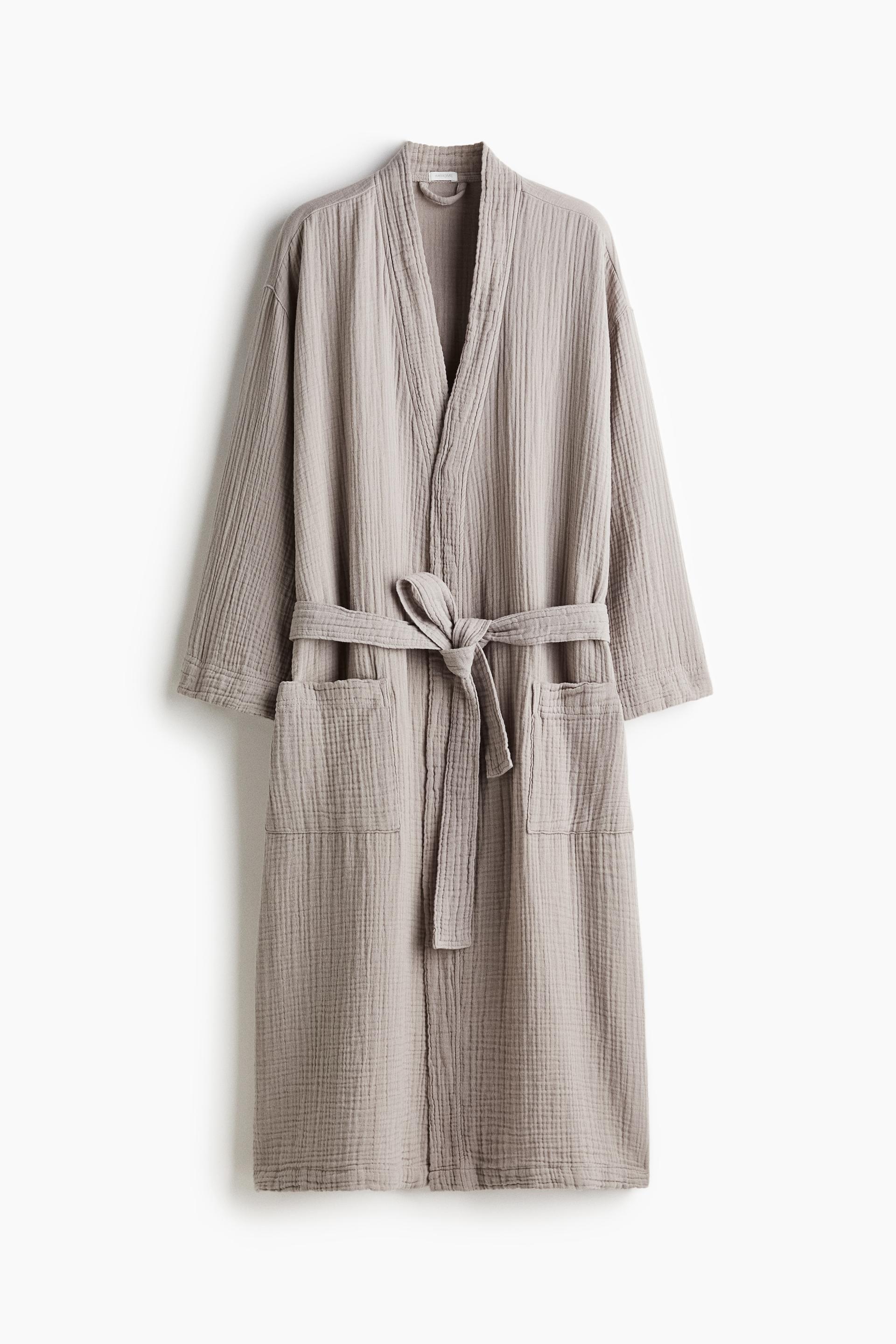 muslin bathrobe