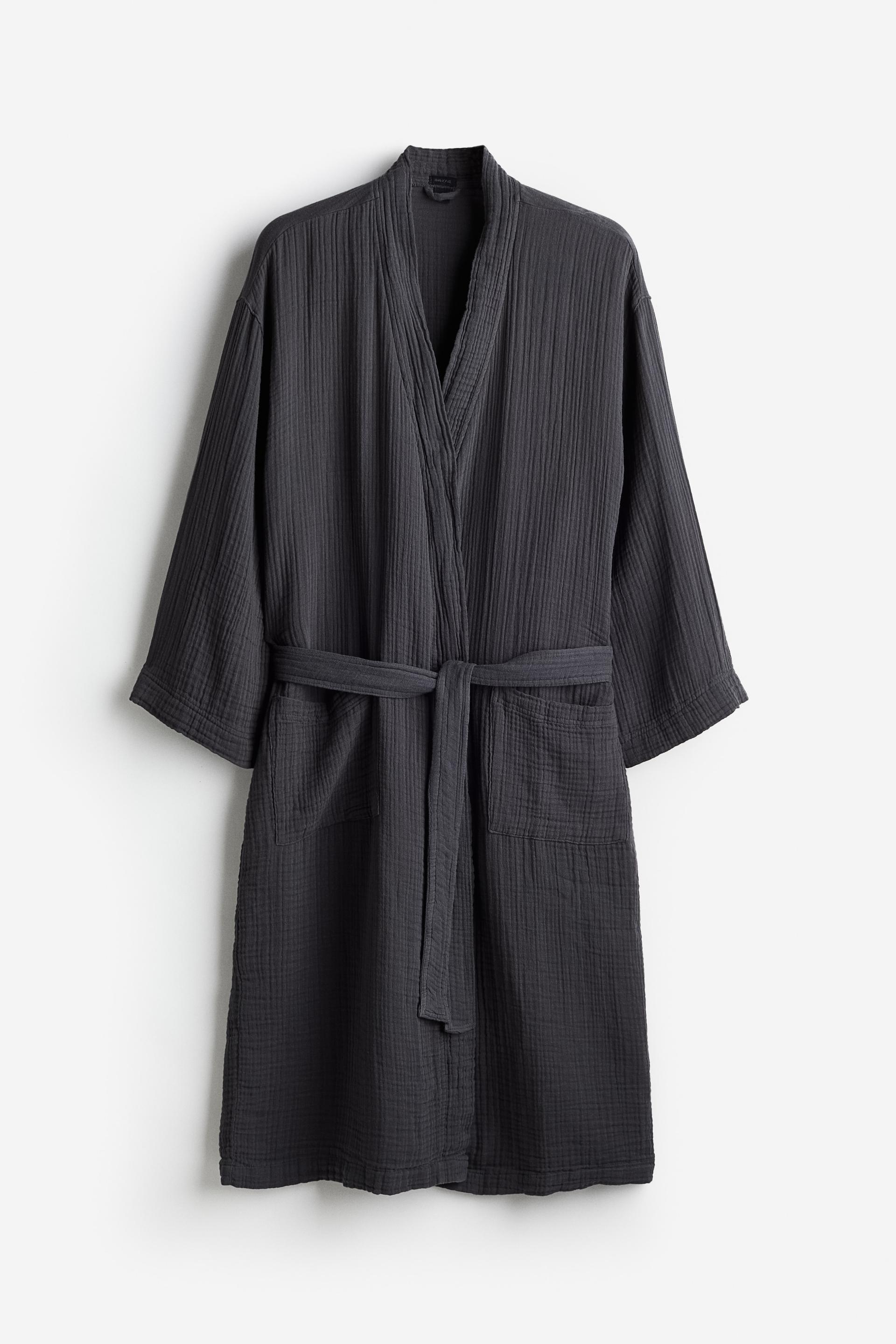 muslin bathrobe