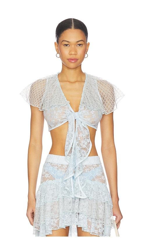 my beachy side lotus top in baby blue.