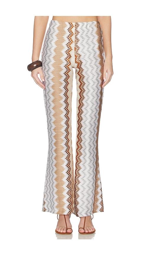 my beachy side vina pants in brown,white.