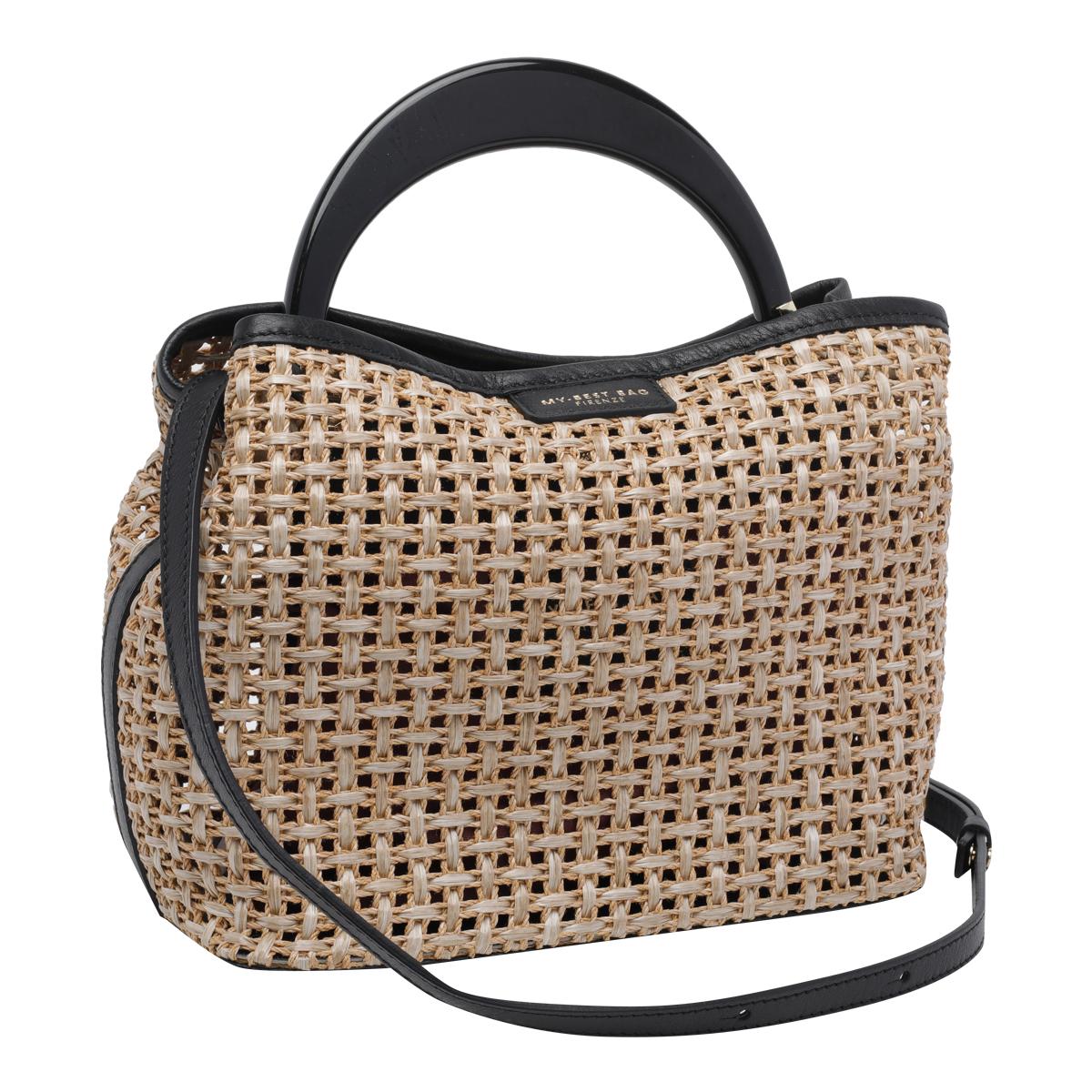 my best bag firenze beige raffia - women