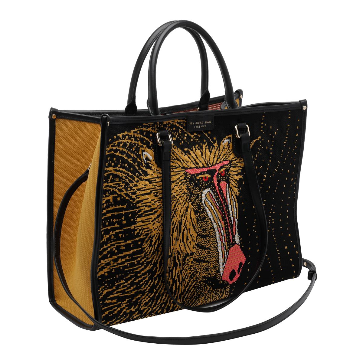 my best bag firenze black fabric - women