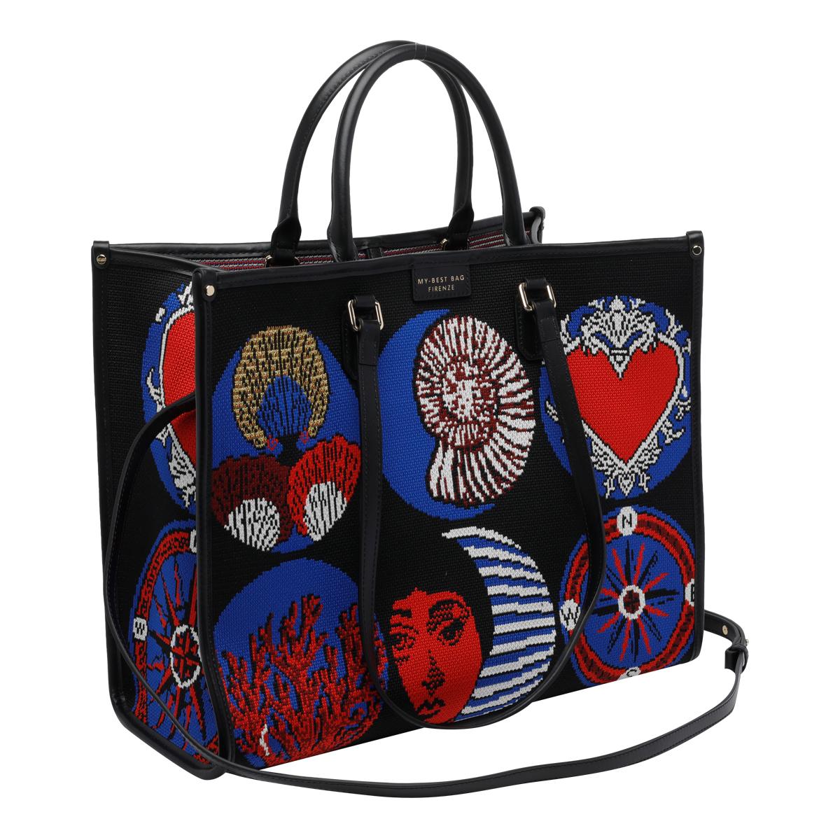 my best bag firenze black fabric - women