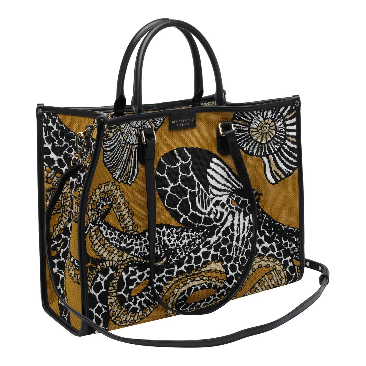 my best bag firenze black fabric - women