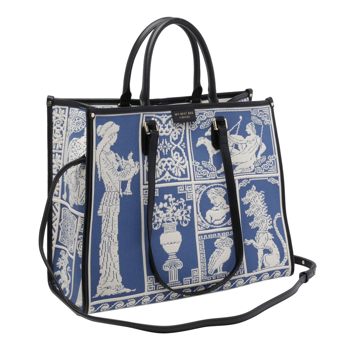 my best bag firenze blue fabric - women