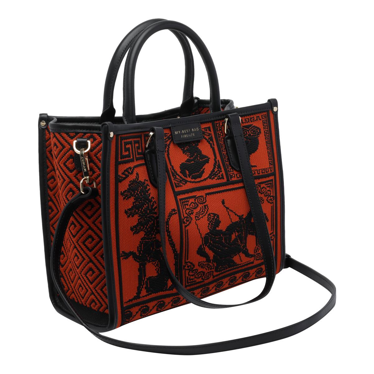 my best bag firenze orange fabric - women