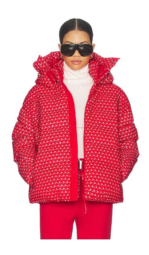 my sunday ski apricity ski jacket in red,white.