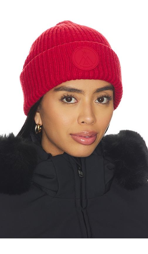 my sunday ski merino beanie in red.