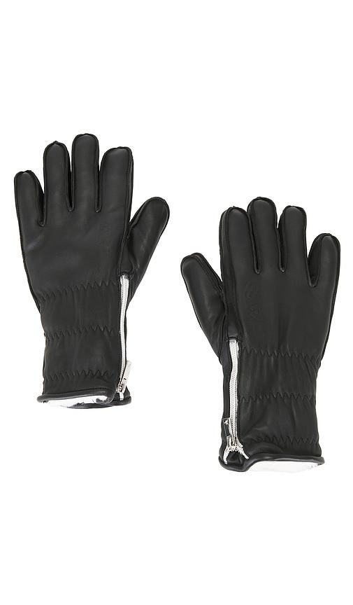 my sunday ski wanderlust shearling ski gloves in black.