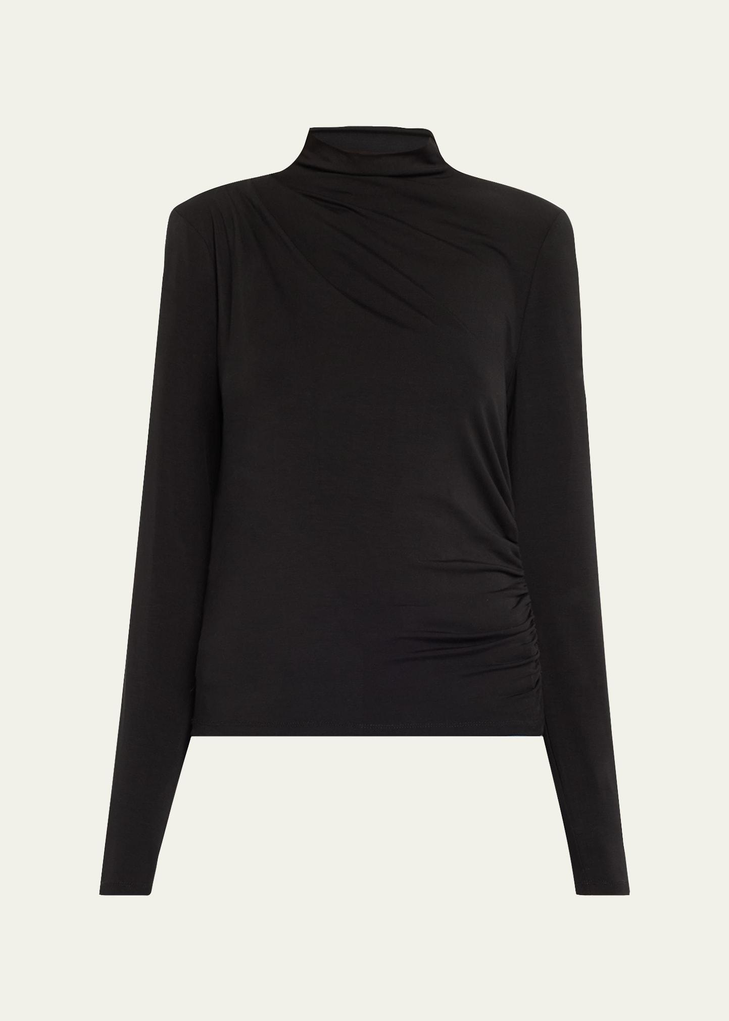 mylie gathered turtleneck top