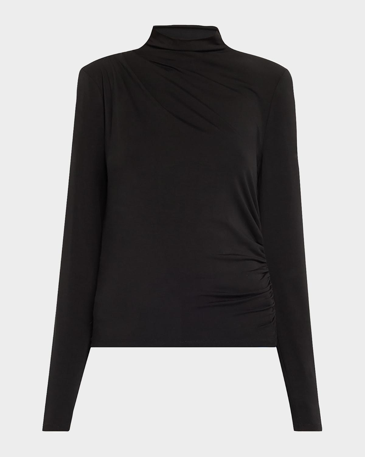 mylie gathered turtleneck top