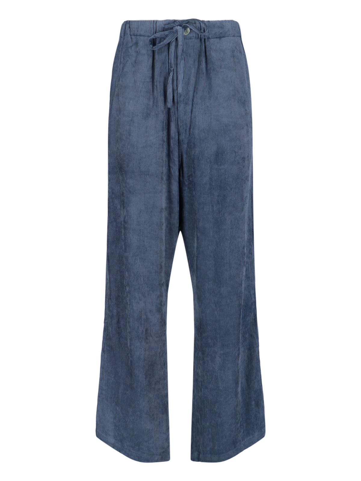 mythinks trousers blue rayon - women