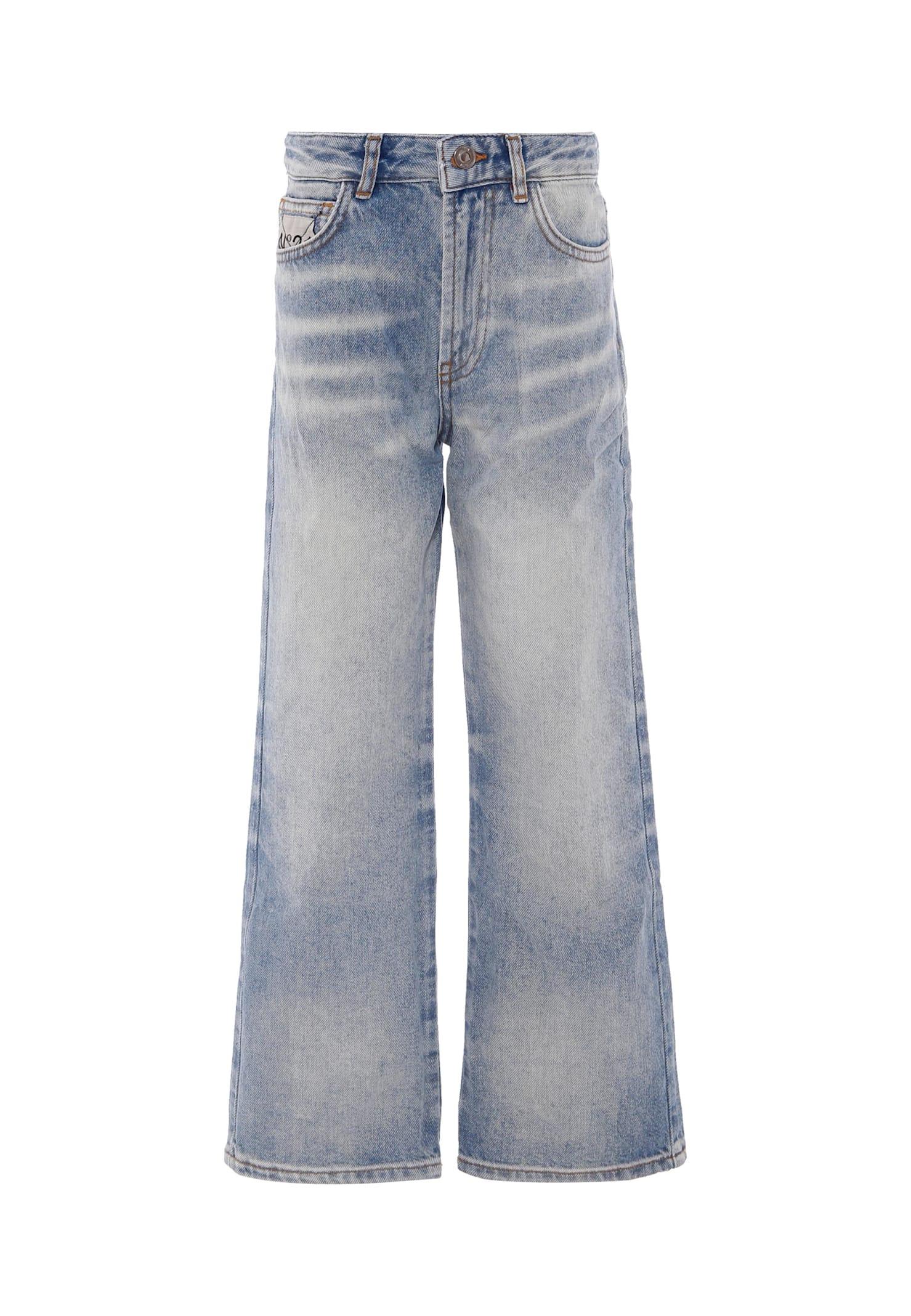 n.21 dnim jeans for girl with logo