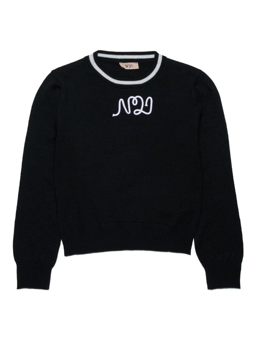n.21 nº21 kids logo sweater