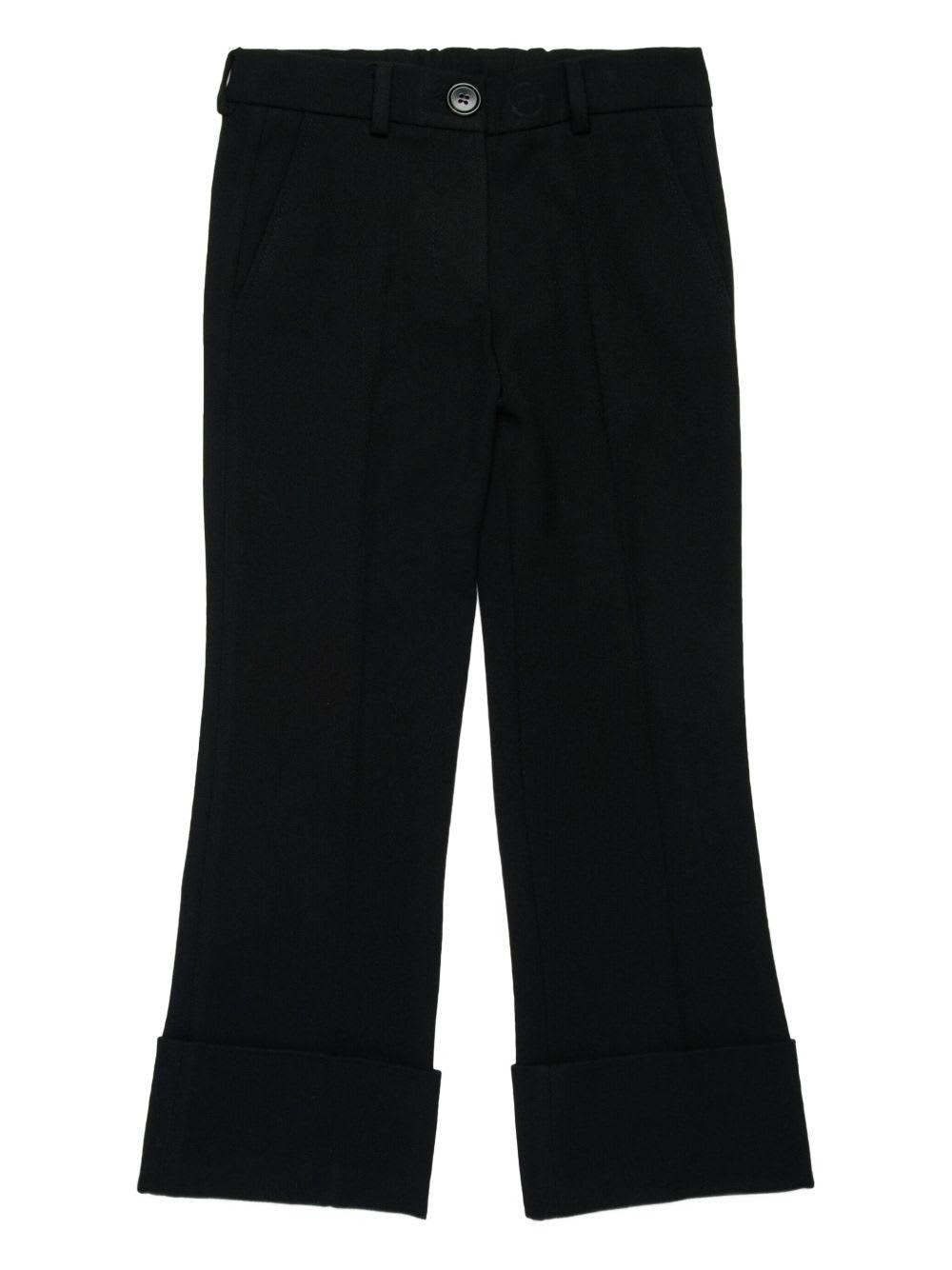 n.21 nº21 kids pants with logo appliqué