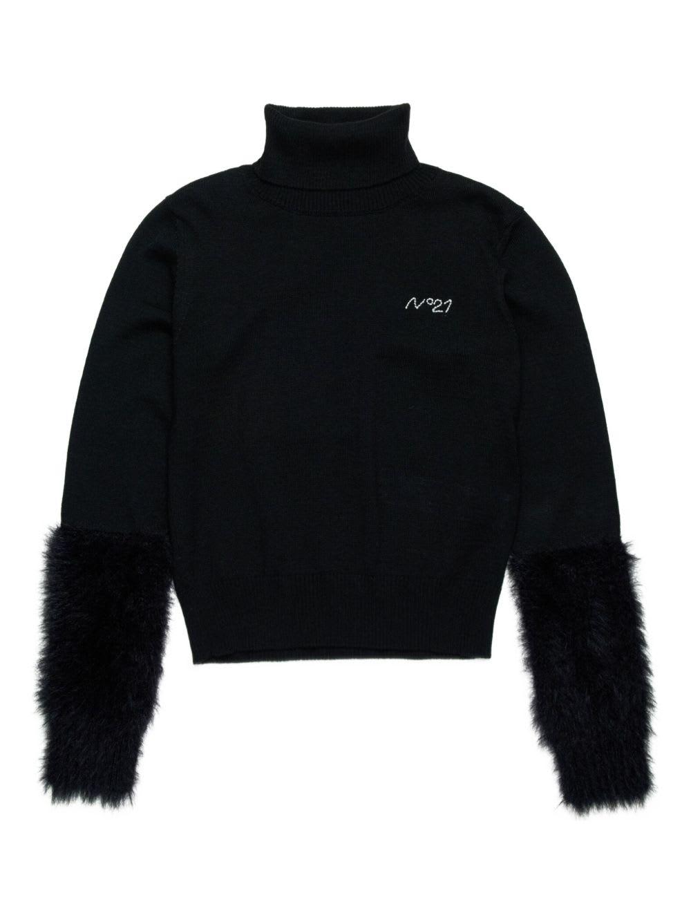 n.21 nº21 kids turtleneck sweater