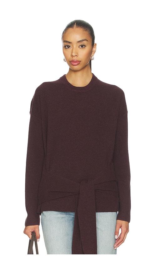 naadam premium cashmino crewneck sweater in brown.