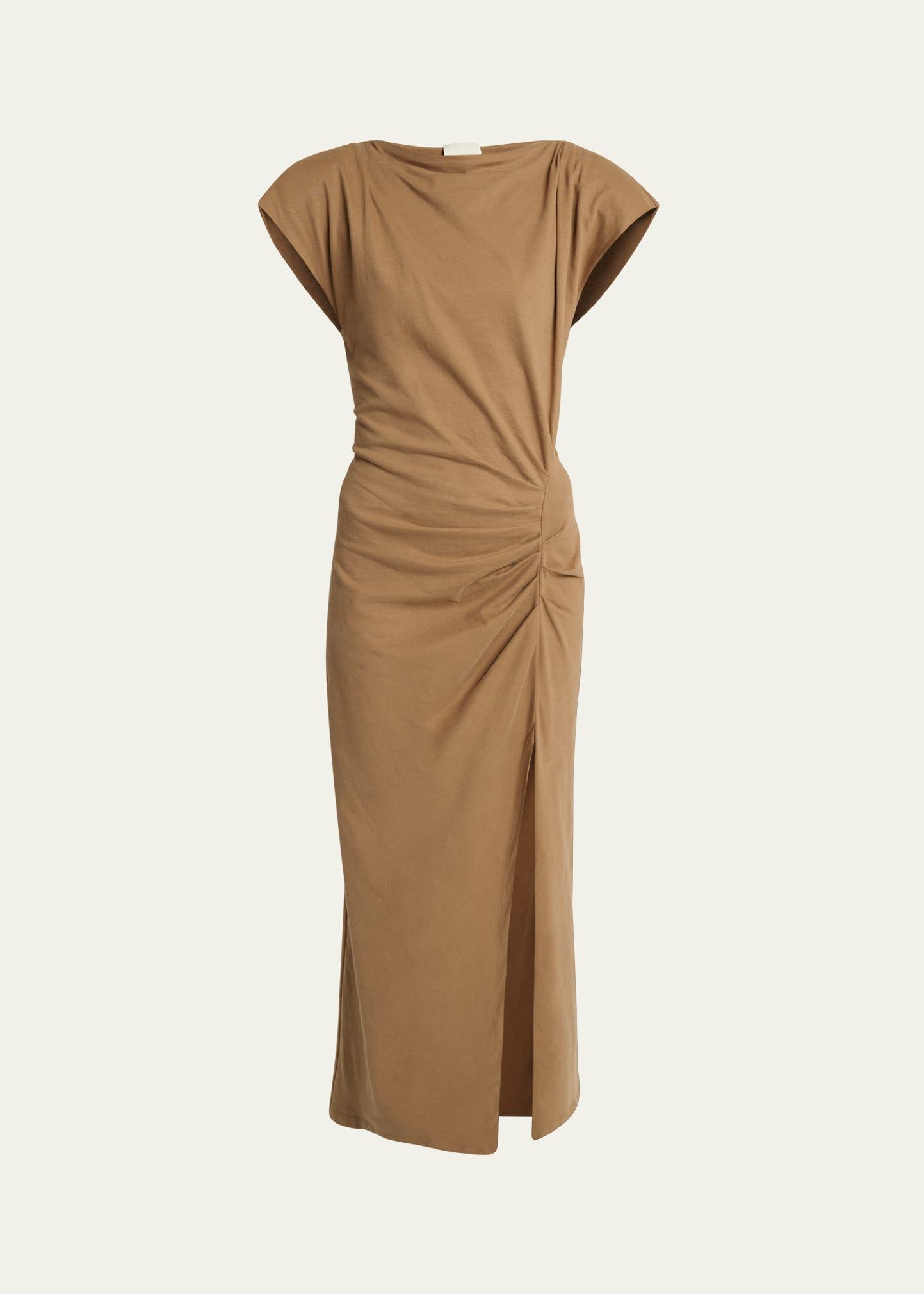 nadela ruched cotton jersey dress