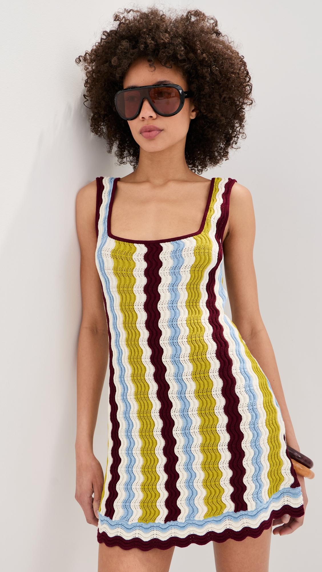 nadia wavy stripe dress