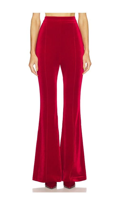 nadine merabi beatrice trousers in red.