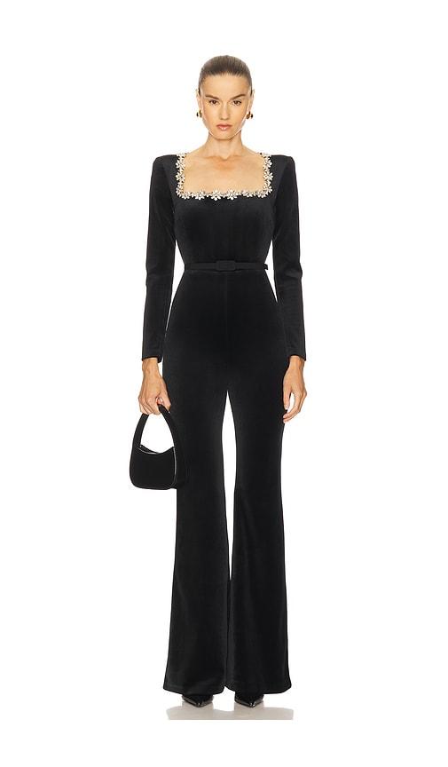nadine merabi kimberly jumpsuit in black.