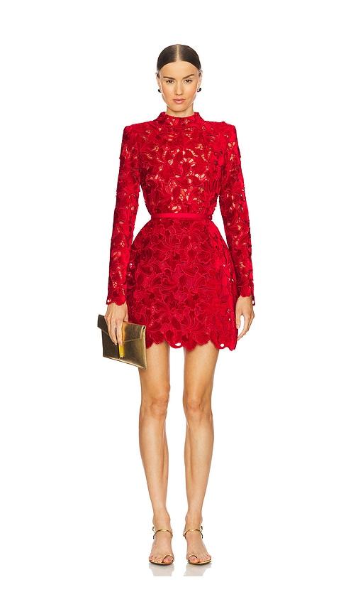 nadine merabi lydia mini dress in red.