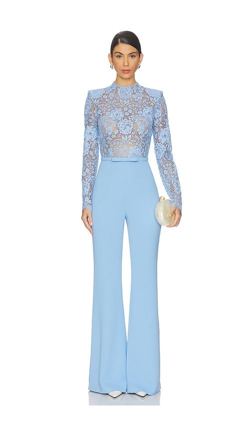 nadine merabi maddie blue jumpsuit in baby blue.