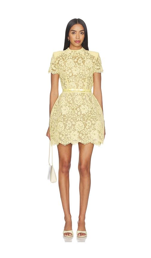 nadine merabi milly dress in lemon.