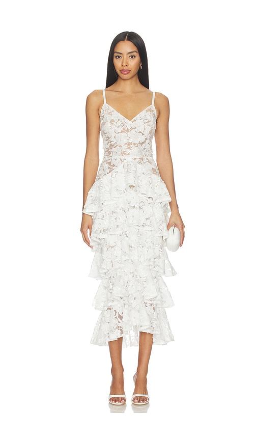 nadine merabi saffron white dress in white.