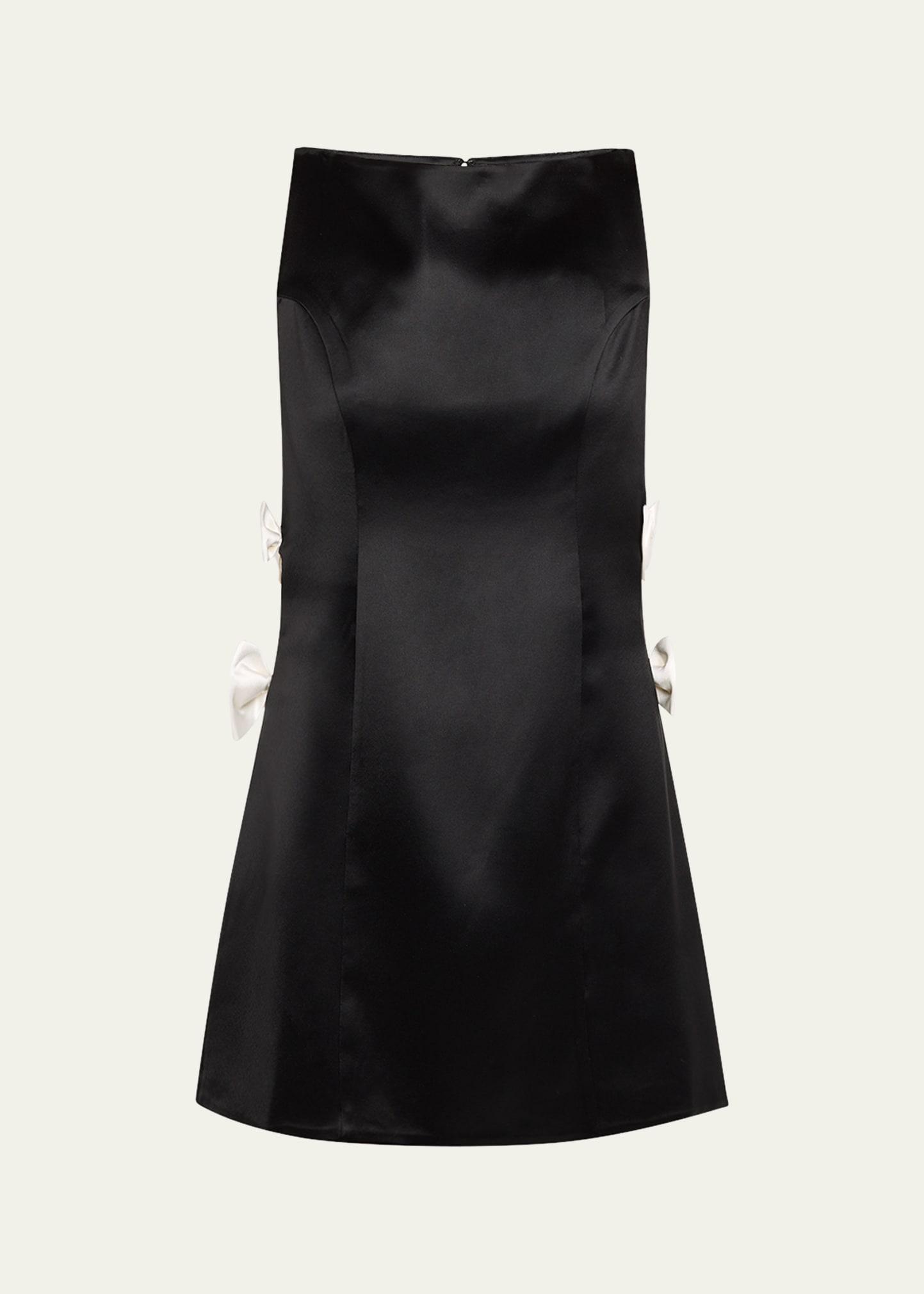 nadine satin bow mini dress