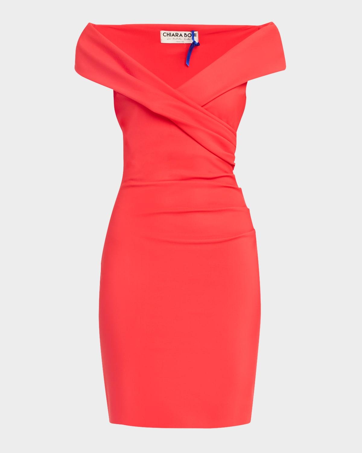 nagab off-shoulder bodycon midi dress