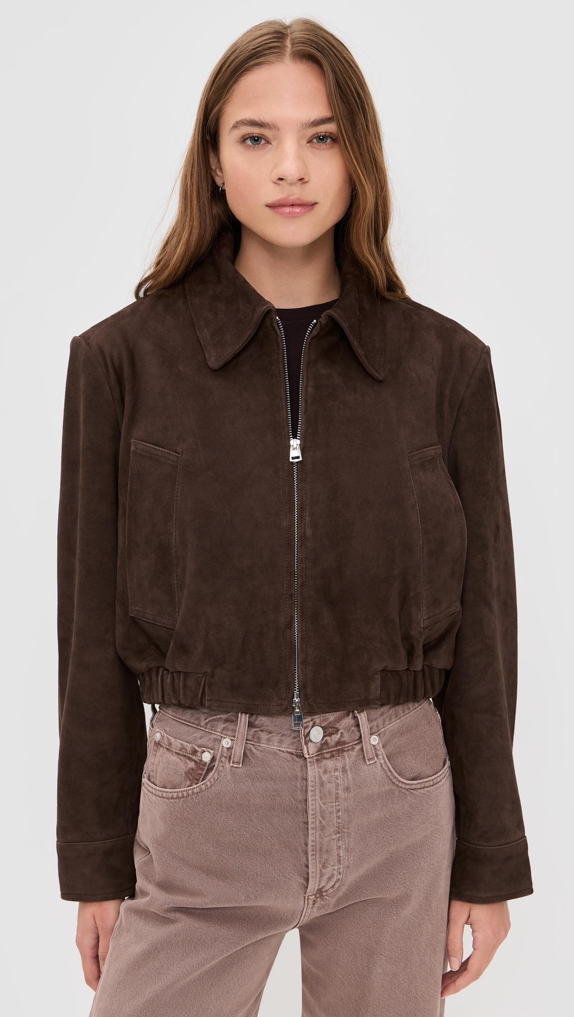 nahla cropped suede jacket