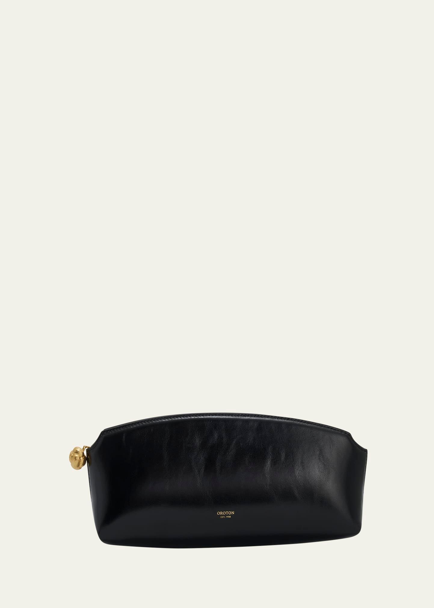 naia leather clutch bag