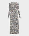 naia long-sleeve ruched midi dress