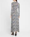 naia long-sleeve ruched midi dress