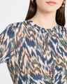 naia long-sleeve ruched midi dress
