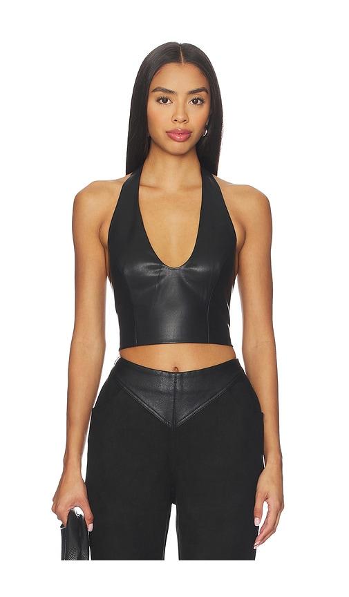 nakedvice apollo top in black.