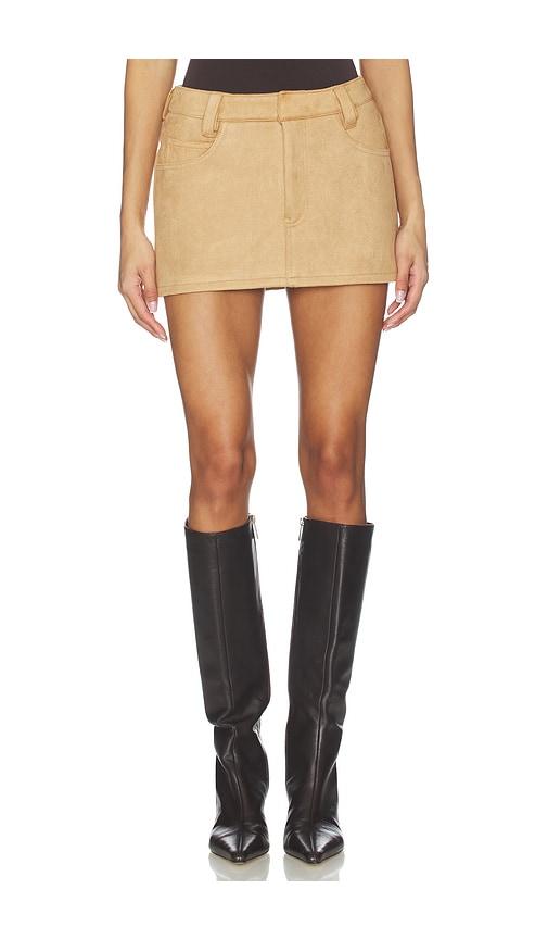 nakedvice the brooklyn skirt in tan.