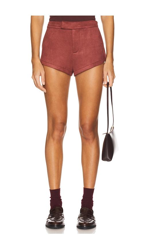 nakedvice the elliot short in burgundy.