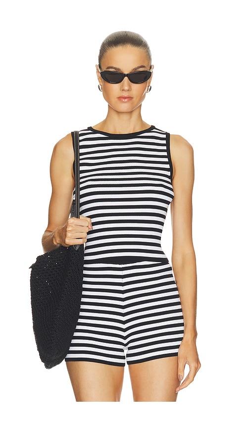 nakedvice the emerson top in black & white.