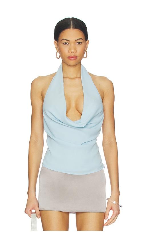nakedvice the emma top in baby blue.
